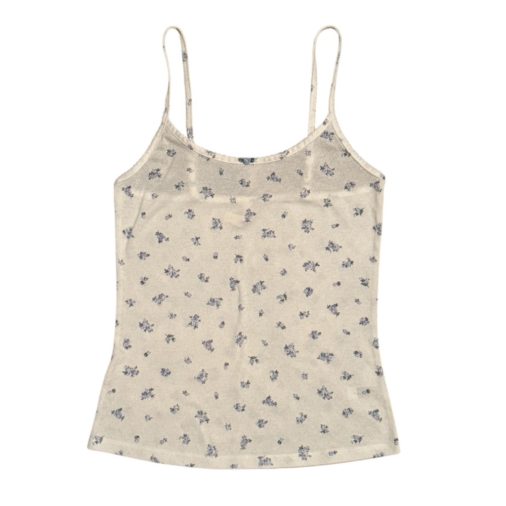Laura Ashley Floral Pointelle Tank Top